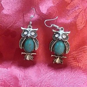 Owl dangle earrings! NWOT!